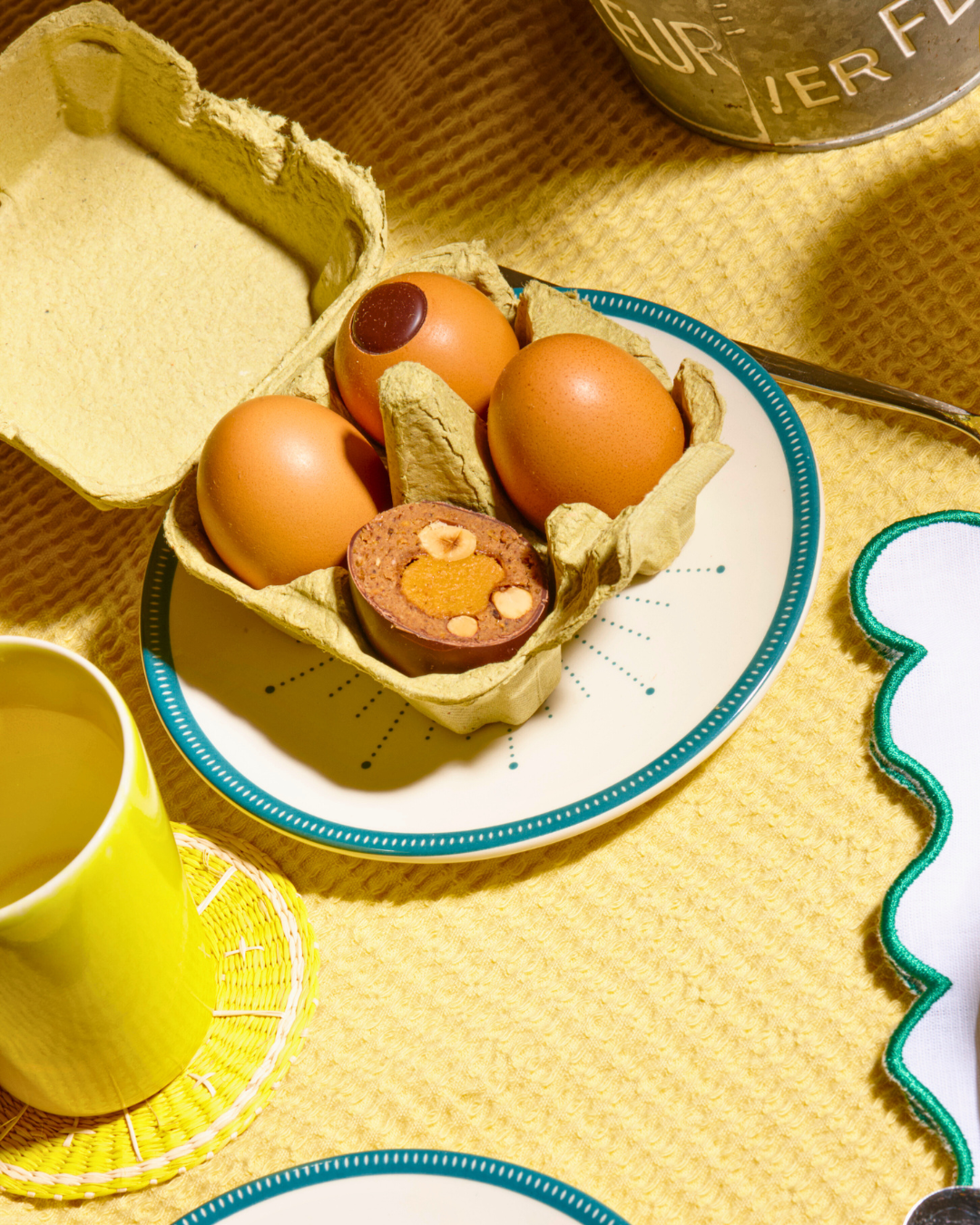 Nougat egg in the shell