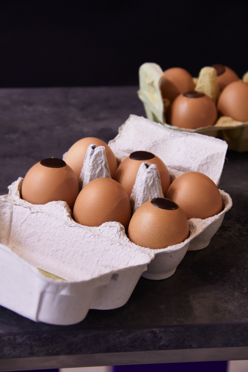 Nougat egg in the shell