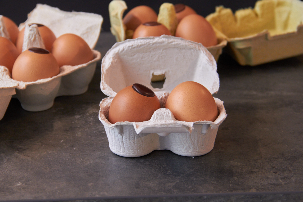 Nougat egg in the shell